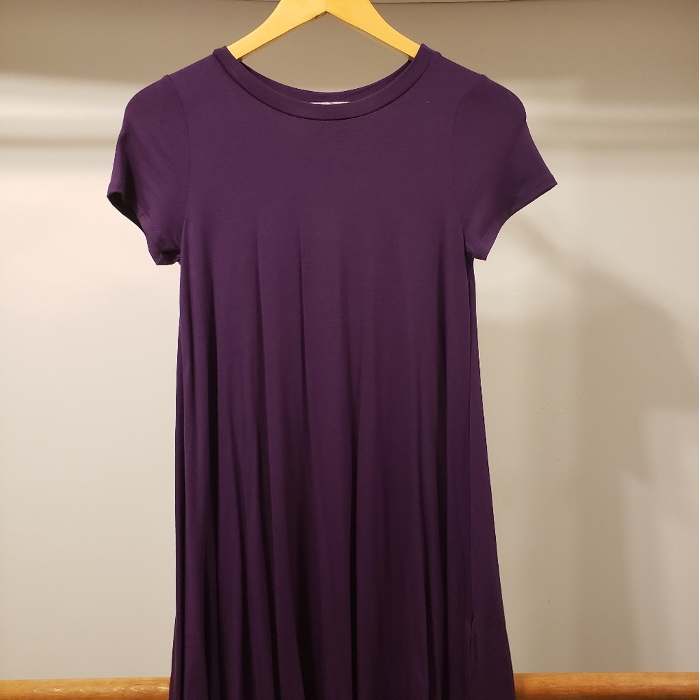 Purple t-shirt dress